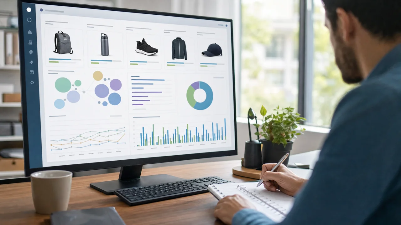 Semantic ecommerce search dashboard showing customer intent clusters and product relevance signals
