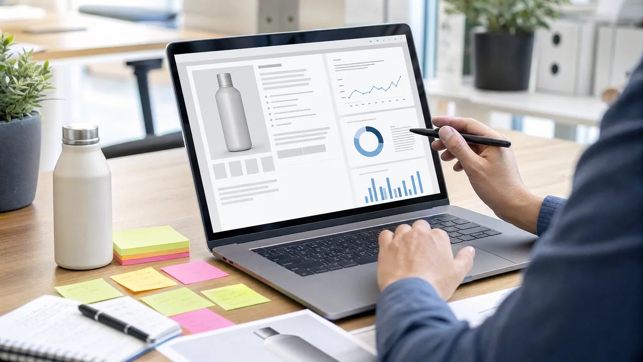Ecommerce listing optimization workspace for US marketplace customers