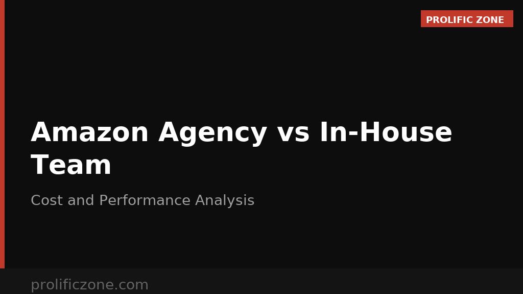 Amazon agency vs in-house team cost performance analysis comparison