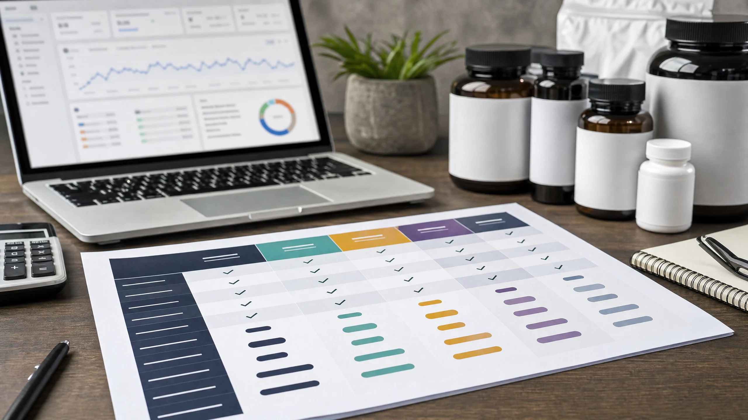 Comparison chart ranking Amazon supplement agencies by compliance depth, PPC, content, and marketplace operations