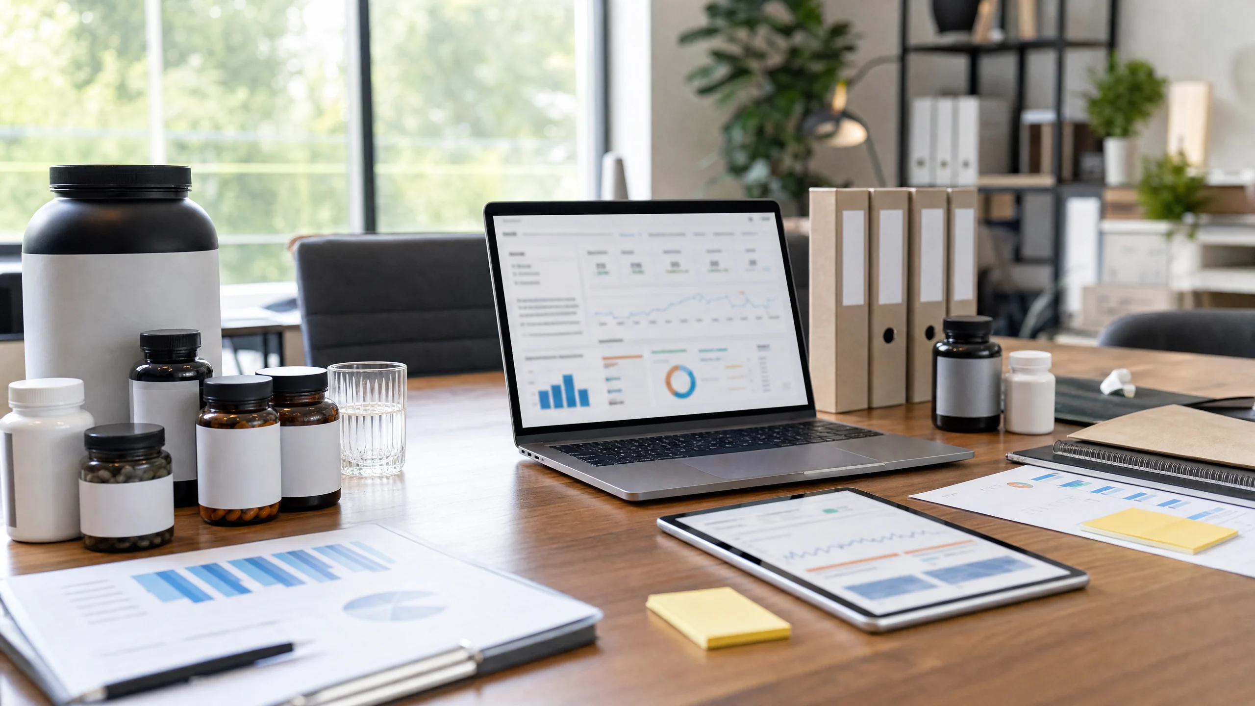 Best Amazon agencies for supplements strategy table with supplement products and Amazon analytics
